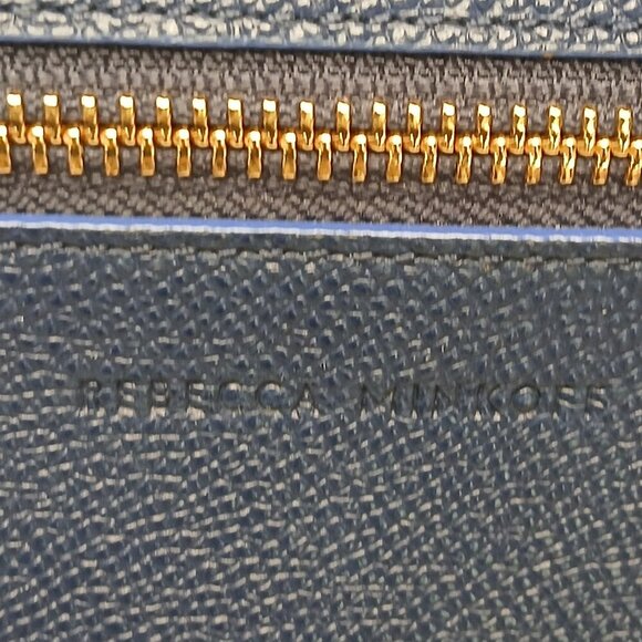 NWOT Rebecca Minkhoff Gabby Leather Crossbody Satchel Blue - Picture 10 of 11